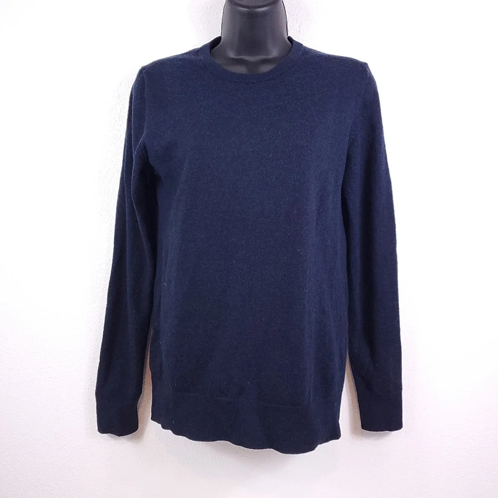 Samsoe Samsoe Total Eclipse Melange Navy Wool Sweater - Picture 1 of 7
